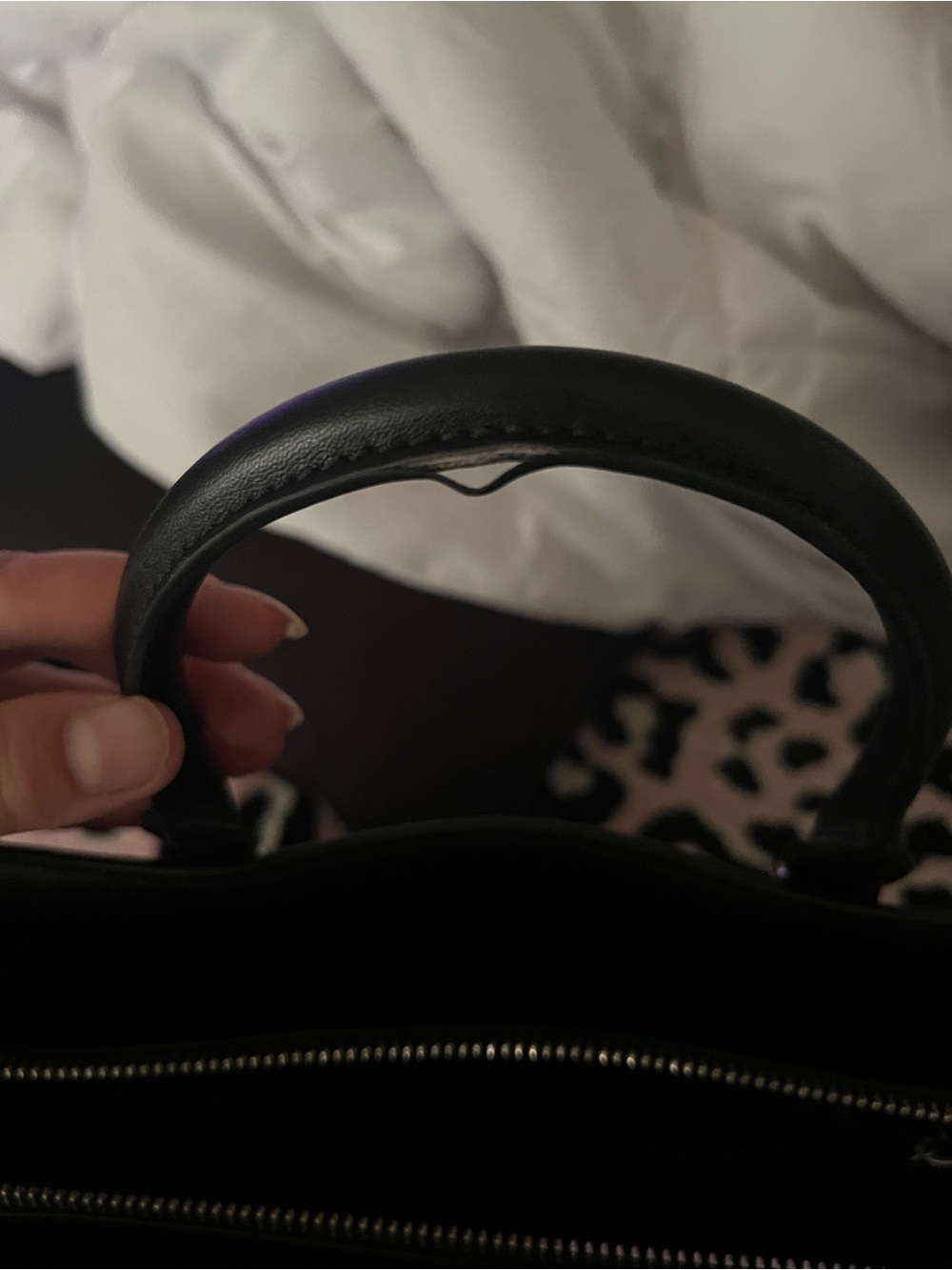Michael Kors Black & White Monogram Purse - Picture 6 of 7
